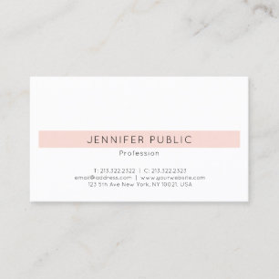 Tarjeta De Visita Profesional Moderno Sleek Elegante Llanto Rubor Pi