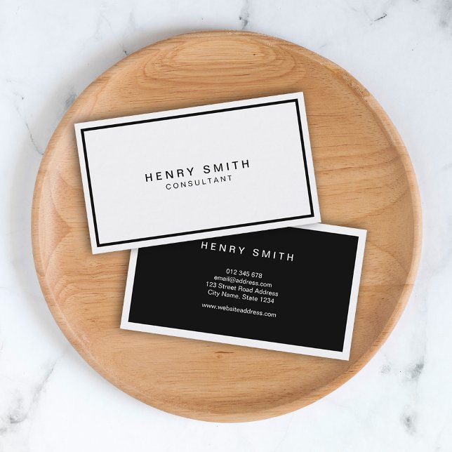 Tarjeta De Visita Profesional moderno y corporativo blanco y negro (Subido por el creador)
