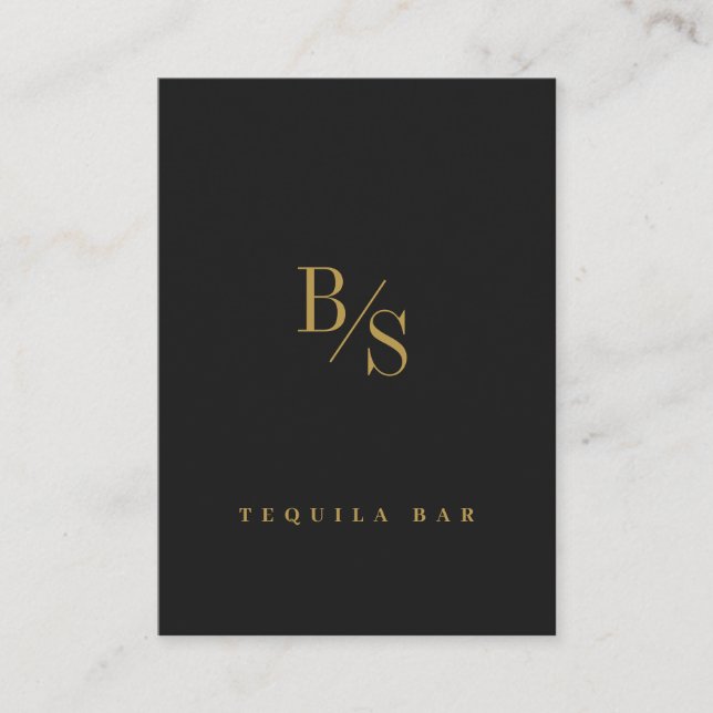 Tarjeta De Visita Profesional Moderno y Dorado Personalizado (Anverso)