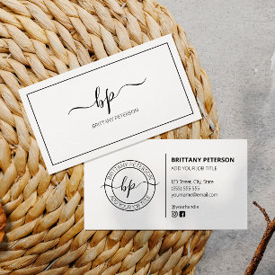 Tarjeta De Visita Profesional Moderno y Elegante Blanco Limpio