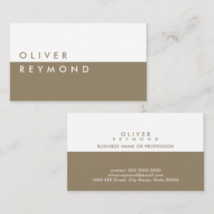 Tarjeta De Visita Profesional moderno y estiloso de medio sepia