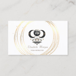 Tarjeta De Visita Profesional Moon Gold Circles