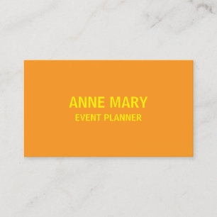 Tarjeta De Visita Profesional Naranja Neón Amarillo Colorido Moderno