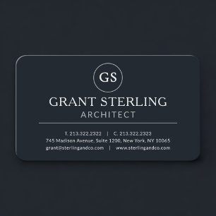 Tarjeta De Visita Profesional negro Arquitecto