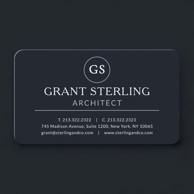 Tarjeta De Visita Profesional negro Arquitecto (Subido por el creador)