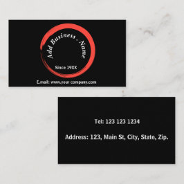 Tarjeta De Visita Profesional negro moderno personalizado