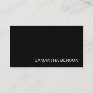 Tarjeta De Visita Profesional negro moderno simple personalizado