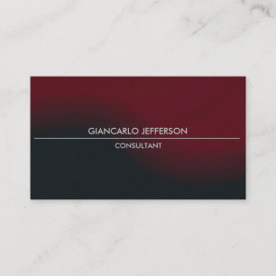 Tarjeta De Visita Profesional negro rojo oscuro elegante elegante