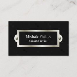 Tarjeta De Visita Profesional negro ventana elegante clásico serio
