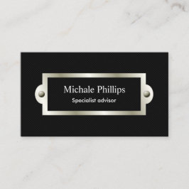 Tarjeta De Visita Profesional negro ventana elegante clásico serio