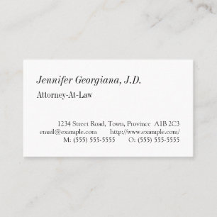Tarjeta de visita profesional Nostalgic Law