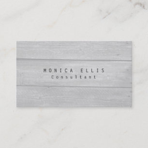 Tarjeta De Visita Profesional original de madera gris