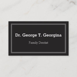 Tarjeta de visita profesional, oscura y limpia