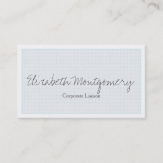 Tarjeta de visita profesional Pale Blue Modern