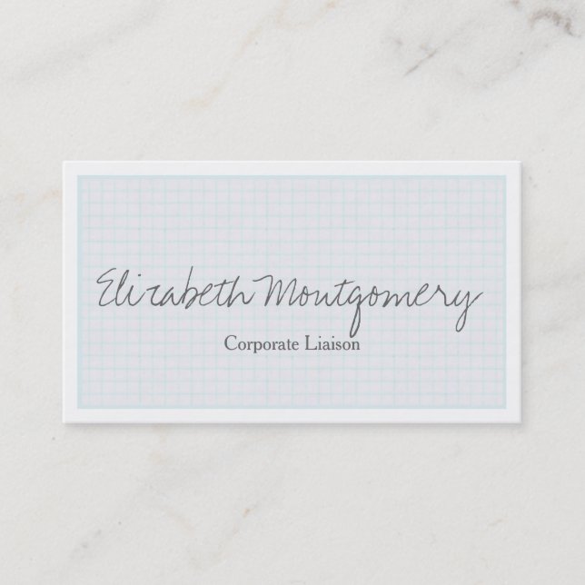 Tarjeta de visita profesional Pale Blue Modern (Anverso)