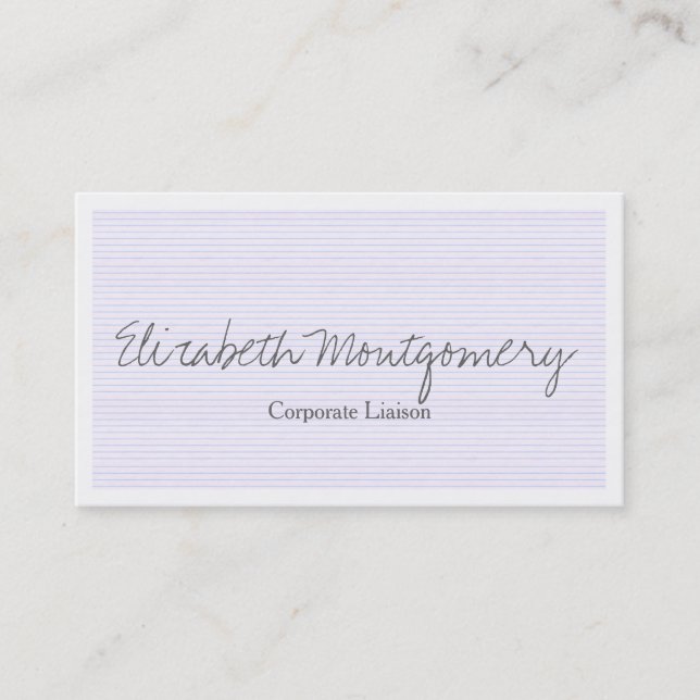 Tarjeta de visita profesional Pale Blue Modern (Anverso)