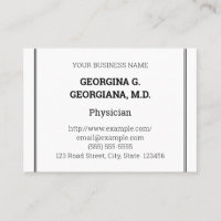 Tarjeta de visita profesional para atención nostál
