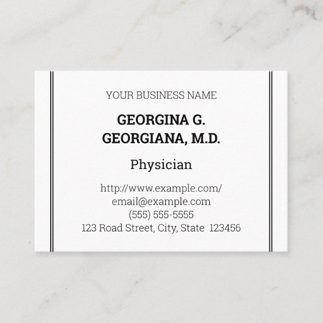 Tarjeta de visita profesional para atención nostál (Anverso)