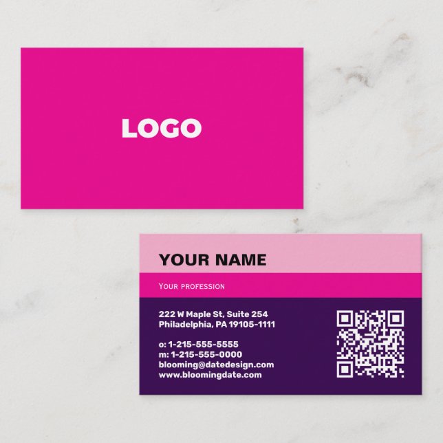 Tarjeta de Visita Profesional para Emprendedores (Anverso / Reverso)