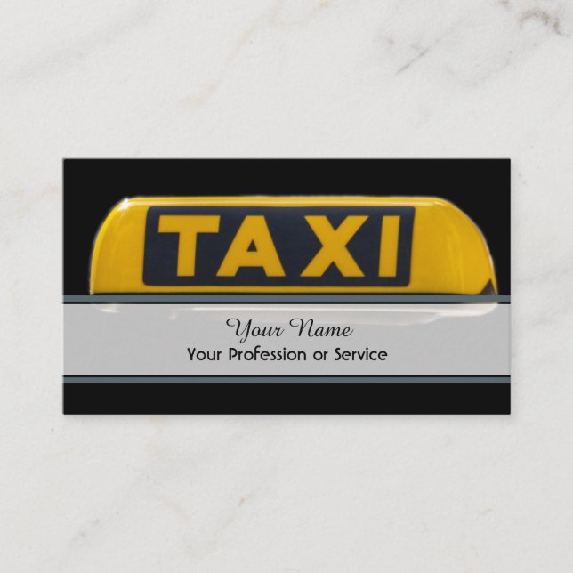 Tarjeta de visita profesional para taxistas (Anverso)