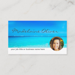 Tarjeta de visita profesional para viajes con foto