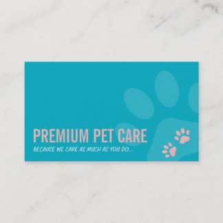 Tarjeta De Visita PROFESIONAL PAW IMPRESIONA cuidado de mascotas col