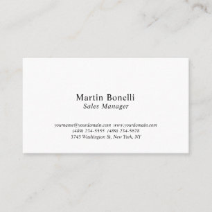 Tarjeta De Visita Profesional personalizado clásico negro y blanco
