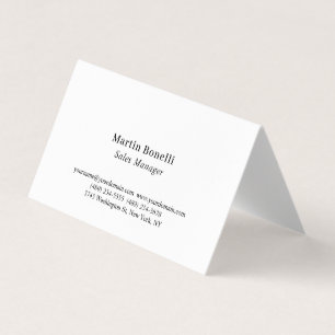 Tarjeta De Visita Profesional personalizado clásico negro y blanco