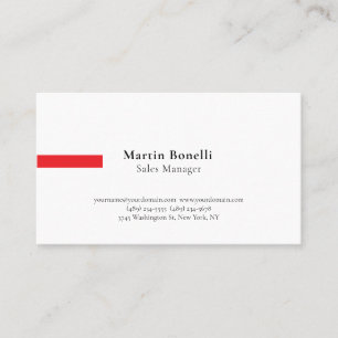 Tarjeta De Visita Profesional personalizado clásico negro y blanco