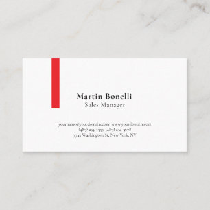 Tarjeta De Visita Profesional personalizado clásico negro y blanco