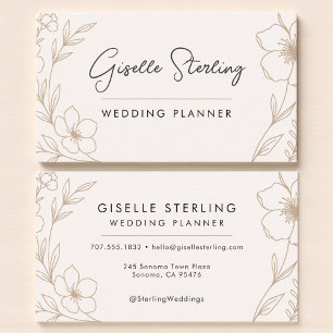 Tarjeta De Visita Profesional Planificador de Eventos Rosa y Negro C