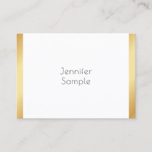 Tarjeta De Visita Profesional Plantilla Elegante y Moderna Dorado Bl