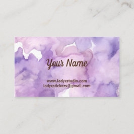 Tarjeta de visita profesional Purple Lavender