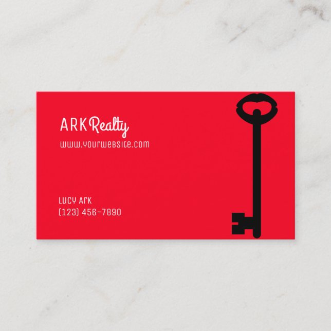 Tarjeta de visita profesional Realtor Real Estate (Anverso)