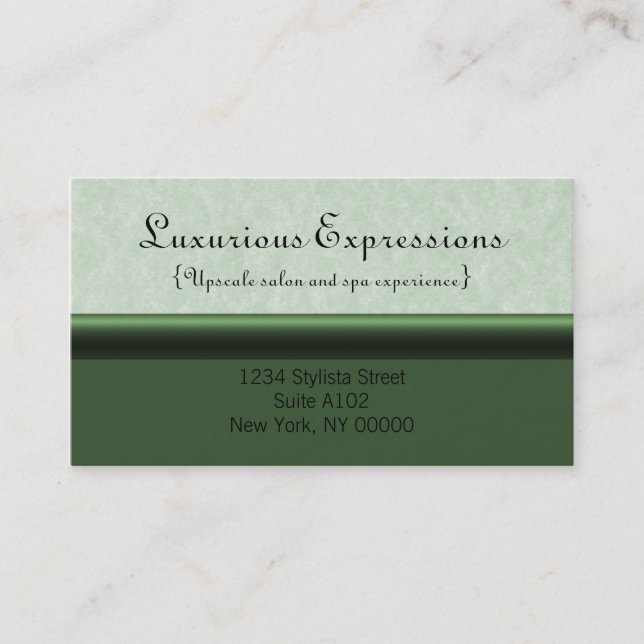 Tarjeta de visita profesional refinada, Clover Gre (Anverso)