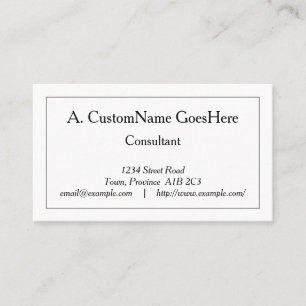 Tarjeta de visita profesional respetable