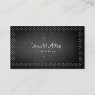 Tarjeta De Visita Profesional retro de la pizarra de la tiza de