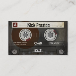 Tarjeta De Visita Profesional retro fresco del casete audio el | DJ