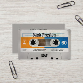 Tarjeta De Visita Profesional retro fresco del casete audio el | DJ