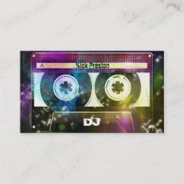 Tarjeta De Visita Profesional retro fresco del casete audio el | DJ