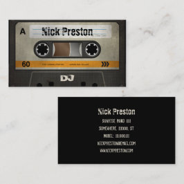 Tarjeta De Visita Profesional retro fresco del casete audio el | DJ