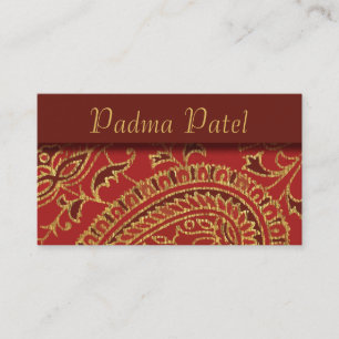 Tarjeta de visita profesional roja elegante de