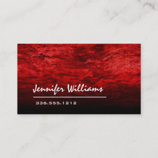Tarjeta de visita profesional roja simple