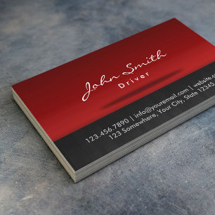 Tarjeta De Visita Profesional rojo elegante de la etapa del