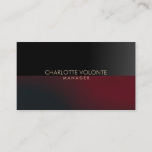 Tarjeta De Visita Profesional rojo gris oscuro elegante elegante de