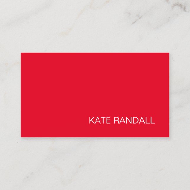 Tarjeta De Visita Profesional rojo moderno (Anverso)