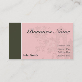 Tarjeta de visita profesional [rosa/marrón]