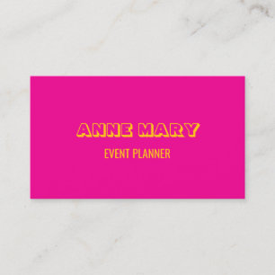 Tarjeta De Visita Profesional Rosa Naranja Retro Moderno Tendencia