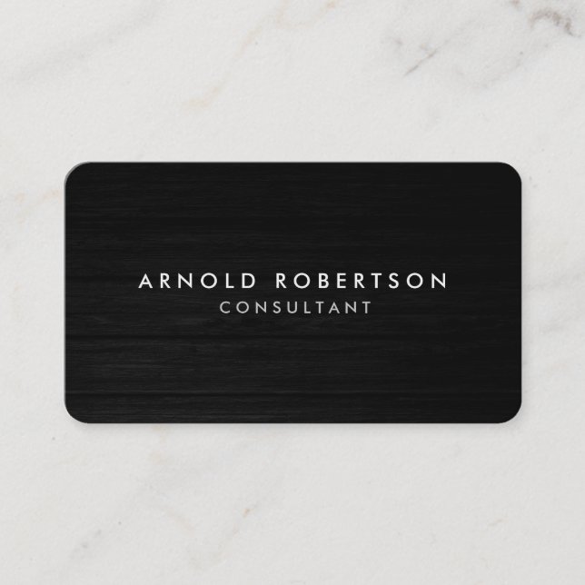 Tarjeta de visita profesional RoundCorner Wood (Anverso)