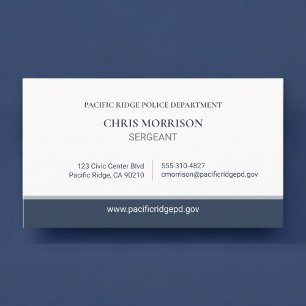 Tarjeta De Visita Profesional Sargento de Policía